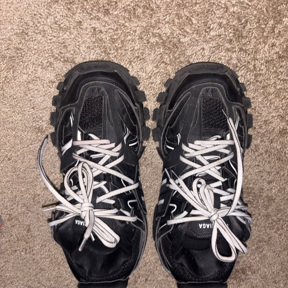 Balenciaga Black Sneakers with White Laces